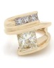 Princess Cut Diamond Channel Engagement Ring in 14k Yellow Gold